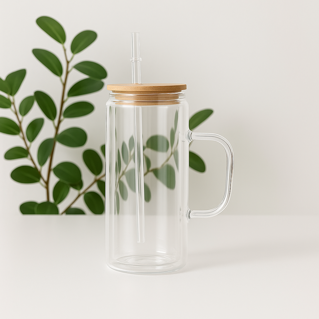 20oz Glass Snowglobe with Handle